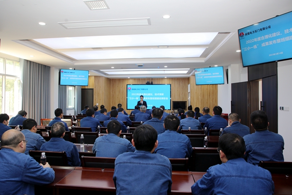 陜煤石電公司召開2022年合理化建議、技術(shù)成果發(fā)布會暨班組建設(shè)表彰會
