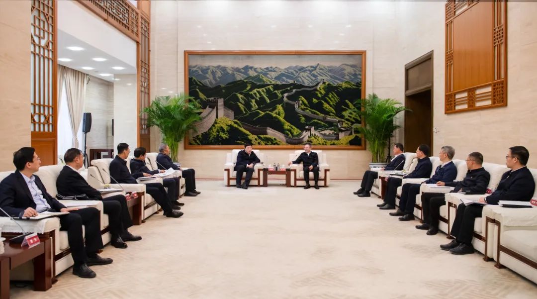 大唐集團(tuán)董事長(zhǎng)、黨組書鄒磊與國(guó)家電網(wǎng)董事長(zhǎng)、黨組書記張智剛會(huì)談