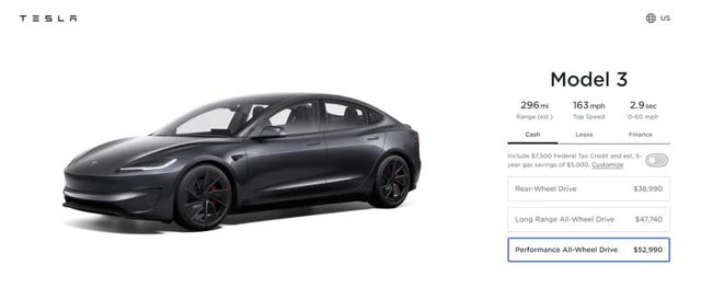 新款Model 3發(fā)布，約38萬元!特斯拉最新“成績單”公布!